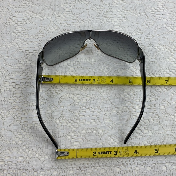 Ralph Lauren Sunglasses Dark with silver trim Designer Logo Stamped Nose Pads - Picture 14 of 16